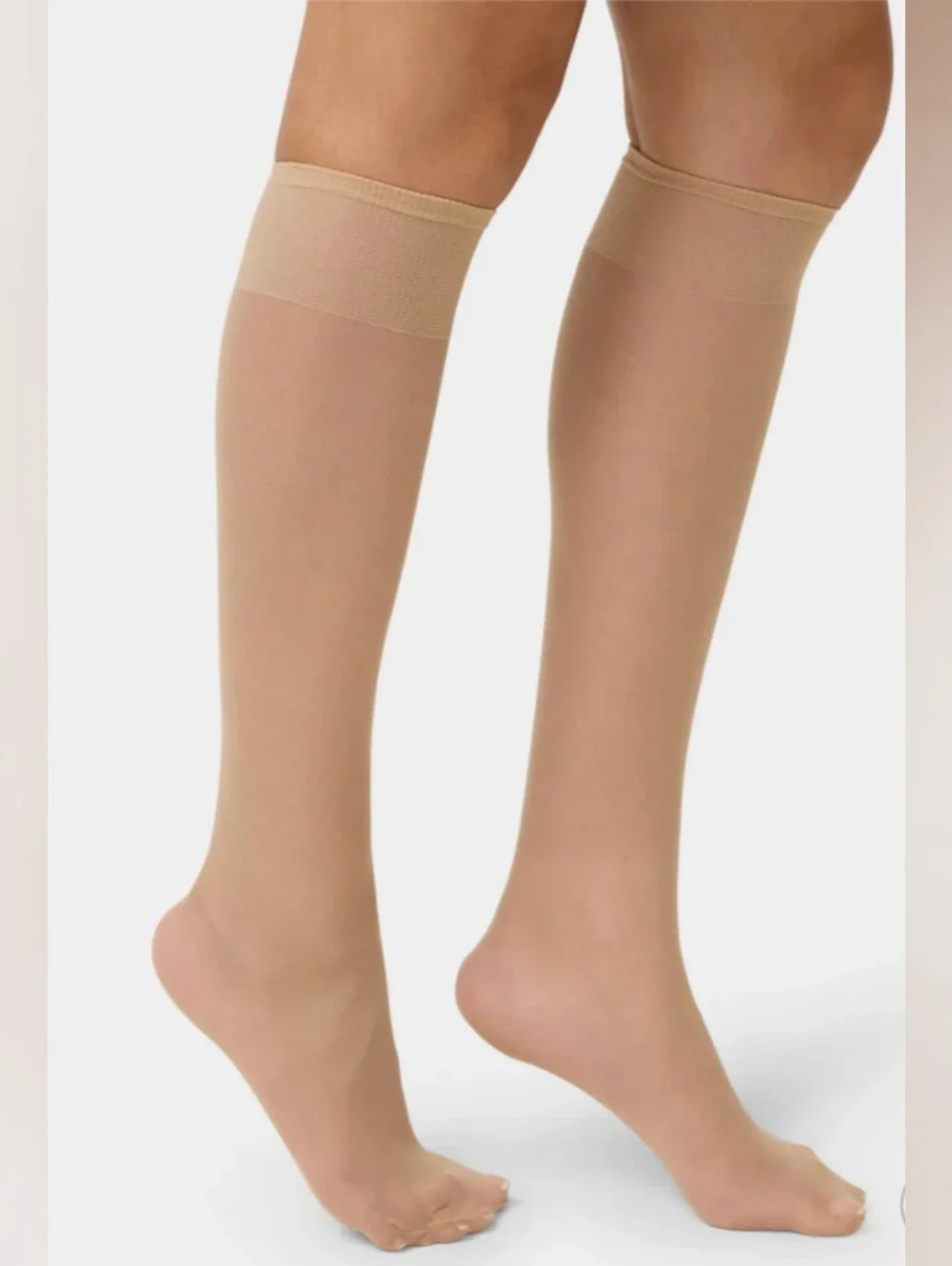 No nonsense Knee Highs - Pink & Black Packaging (2 Pairs)  2 Packs Made In USA
